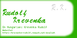 rudolf krevenka business card